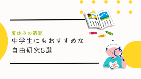 【夏休みの宿題】中学生にもおすすめな自由研究5選