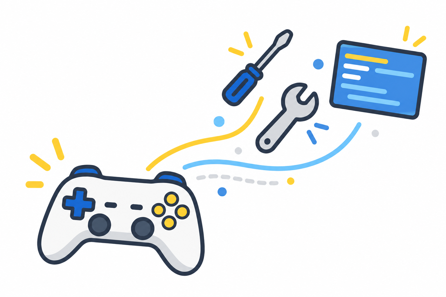 色分けされたランキング表がめくれて裏側の歯車とデータが見えているイラスト